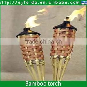 FD-16418 Nature Bamboo Garden Torch With Black Metal thumbnail-3