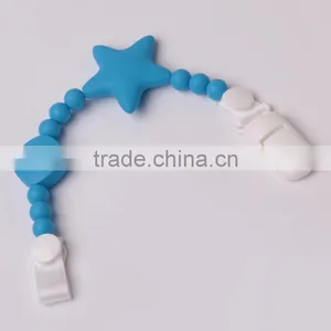 BPA Free Silicone Baby Pacifier Clip Chain for Boys and Girls thumbnail-3