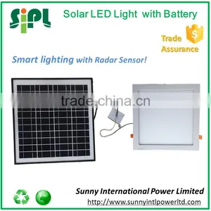 15 Watt Solar Battery Powered Radar-sensor Light Indoor Solar Ceiling Light thumbnail-1