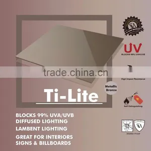 TiO2 Opaque Lower Temp Plastic Polycarbonate Solid Flat Sheet (Ti-Lite Metallic Bronze Solid Flat) thumbnail-1