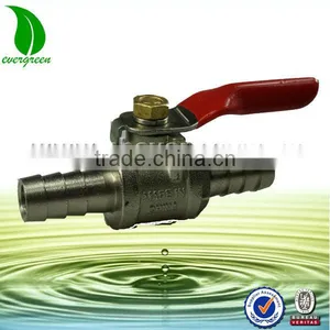 Brass Double Barbed Mini Ball Valve thumbnail-1