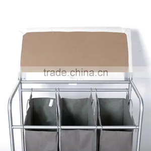 Vivinature 3 Bag Laundry Sorter With Folding Table thumbnail-2