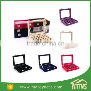 Glass Velvet Ring Jewelry Box thumbnail-1