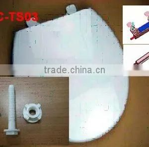 17 Inch Round Toilet Seat Closed Front Toilet Seat With Cover thumbnail-1