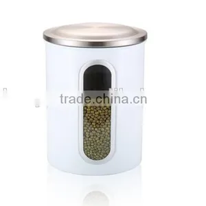 Multi-purpose White Stainless Steel Kitchen Storage Jar Set thumbnail-3