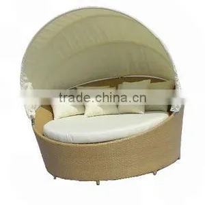 2016 Modern Rattan Hotel Furniture Daybed Sectional Sofa Bed thumbnail-3