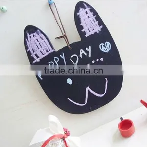 Cat Shape Stand Blackboard Wooden Writting Blackboard Customized Hanging Chalkboard thumbnail-2