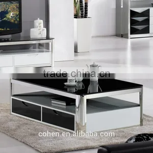European Design Modern Mdf Stainless Steel Marble Top Center Table B2195 thumbnail-1