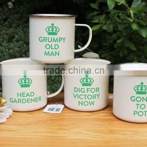 Trade Show Hottest: Antirust Galvanized Metal Mug With Stainless Steel Rim thumbnail-2