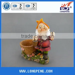 Polyresin Cute Decorative 7 Dwarfs Garden Gnomes,resin Dwarf is Watering Flowers thumbnail-1