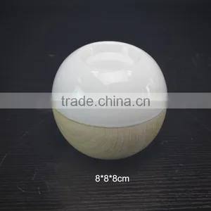 Hand-made Round Shape Ceramic Tealight Candlestick Holder for Religions Activities thumbnail-1