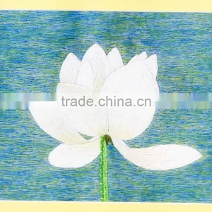 Vietnam Hand Embroidery Paintings, Wall Paintings, Lotus Embroidery Paintings thumbnail-4
