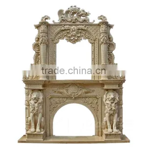 New Design Lion Head Fireplace Mantel for Wholesales thumbnail-3
