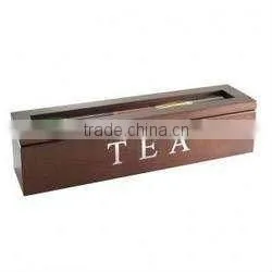 4 Compartment Welcomed Wooden Tea Box thumbnail-1