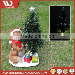 Online Shop China Art Work Fox Resin Craft Solar Garden Led Light thumbnail-2