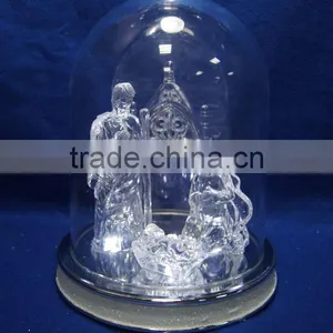 Acrylic Christmas Hanging Ball Baby Blocks Decorations With Color Changing LED thumbnail-1