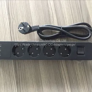Surge Protector EU Plug Multi Extension Cord Power Strip 3 Port Usb Charger 3 Pin Socket thumbnail-1