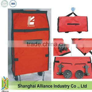 Portable Shopping Bag Foldable Luggage Cart Travel Trolley Bag With 2 Wheels thumbnail-1