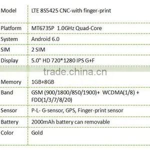 LTE8S5425 5.0" Super Slim High End Cheap Mobile Phone Wholesale thumbnail-2