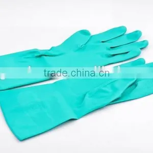 Green Nitrile Washing Up Household Rubber Gloves thumbnail-1