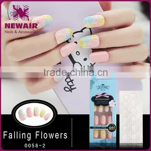 2017 Custom Colorful Elegant Artificial Nail Art Design With Glue thumbnail-1
