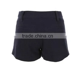 Office Ladies Elegant Tight Fit Black Shorts thumbnail-2