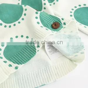 Top Quality Cotton Material Knit Kids Long Sleeve Sweater With Big Polka Dot thumbnail-6