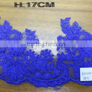 2017 Colorful Embroidery Lace Trims Lace Appliques Patches Wedding Dress Decor Supply thumbnail-1