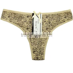 Yun Meng Ni Sexy Underwear Zebra Printed Women's T-back Soft Cotton Thong thumbnail-3