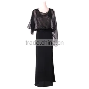Full Length Chiffon Orange Colored Sexy One Piece Style Evening Dress thumbnail-2