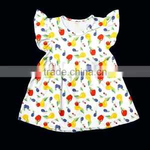 2017summer Outfit Girls Tunic Clothing Wholesale Ruffle Dress Kids Clothing Baby Clothes thumbnail-4