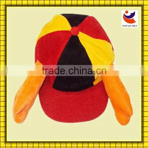 Factory Outlets Lovely Cheap Comb Plush Hat Woven Paper Lining World Cup Carnival Hat With Ear Carnival Football Hat thumbnail-1