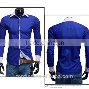 Beautiful Bright Color Slim Fit Men Dress Blank Shirt for Men thumbnail-6