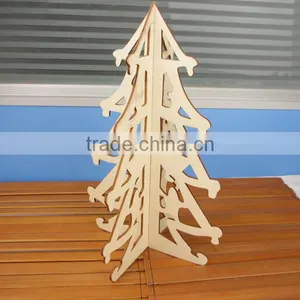 Laser Cut Carve DIY Christmas Tree Ornament Wood Chip Crafts thumbnail-1
