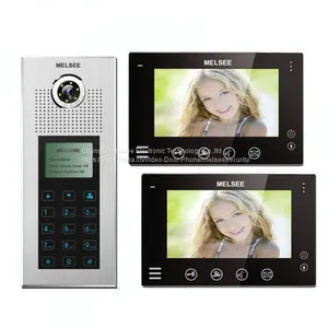 Cat5/Ethernet Cable 2 Apartments Video Door Phone With Name List Operation English/Turkish/Spanish/French Language Avail thumbnail-2