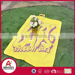 Flat Screen Printing Polar Fleece Picnic Blanket, Logo Printed Polar Fleece Picnic Blanket, Fashionable Polar Fleece Picnic Mat thumbnail-2