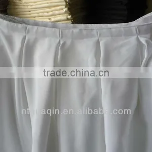 Wedding Table Skirting Square Banquet Table Skirts With Box Pleat thumbnail-1