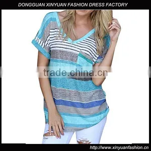 Women's V-neck Casual Short Sleeve T-shirt Blouse Tees Tops thumbnail-1