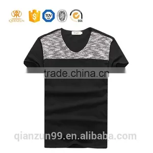 High Quality v Neck Long Line t Shirt Men / Design Your Own t Shirt thumbnail-1