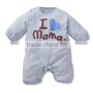 Sweet Heart Cartoon Letter Long Sleeve Flat Angle Baby Romper thumbnail-6