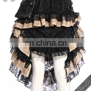 Steampunk High-low Layered Skirt With Removable Pocket thumbnail-6