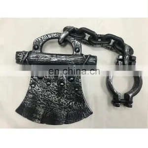 Decorative Plastic Axe With Chain and Handcuff for Halloween, Carnival, Opera and Party thumbnail-1