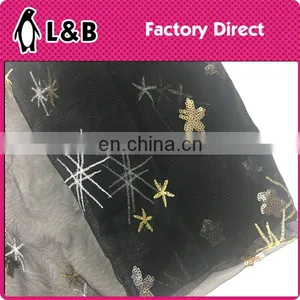 High Quality Popular Emboridery Polyester Net Lace Fabric thumbnail-2