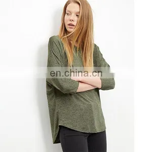 Autumn Apparel Women Clothes Long Sleeve Plus Size T Shirt Blank T-shirt thumbnail-1