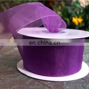 Any Color Can be Dyed as Your Request Snow Organza Ribbon thumbnail-4