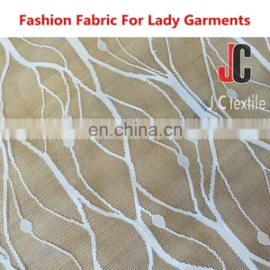 Wholesale JC AL8065 Polyester Spandex Chemical Lace Fabric for Wedding Dress thumbnail-1