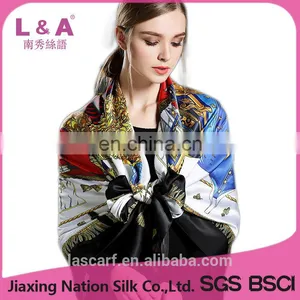 Women Big Square Silk Scarf 140*140cm thumbnail-1