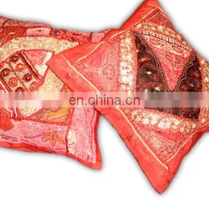 Khambria Work Indian Traditional Ethnic Cushion Cover Wholesale thumbnail-4