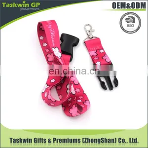 High Quality Silk Printing Polyester Safety Clip Lanyard With 3D Logo Customize thumbnail-3