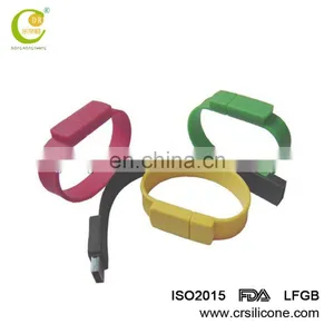 Top Selling Custom Oem Silicone Wristband Eco-Friendly New Design Silicone Usb Bracelet thumbnail-3